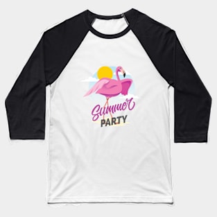 Summer sun pink flamingo Baseball T-Shirt